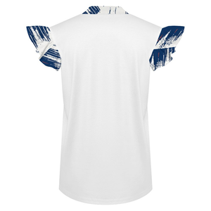 EVictor Ruffle V-Neck Short Sleeve Blouse