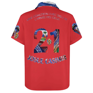 EVicttor Collared Short Sleeve Button-Up Shirt with Pocket